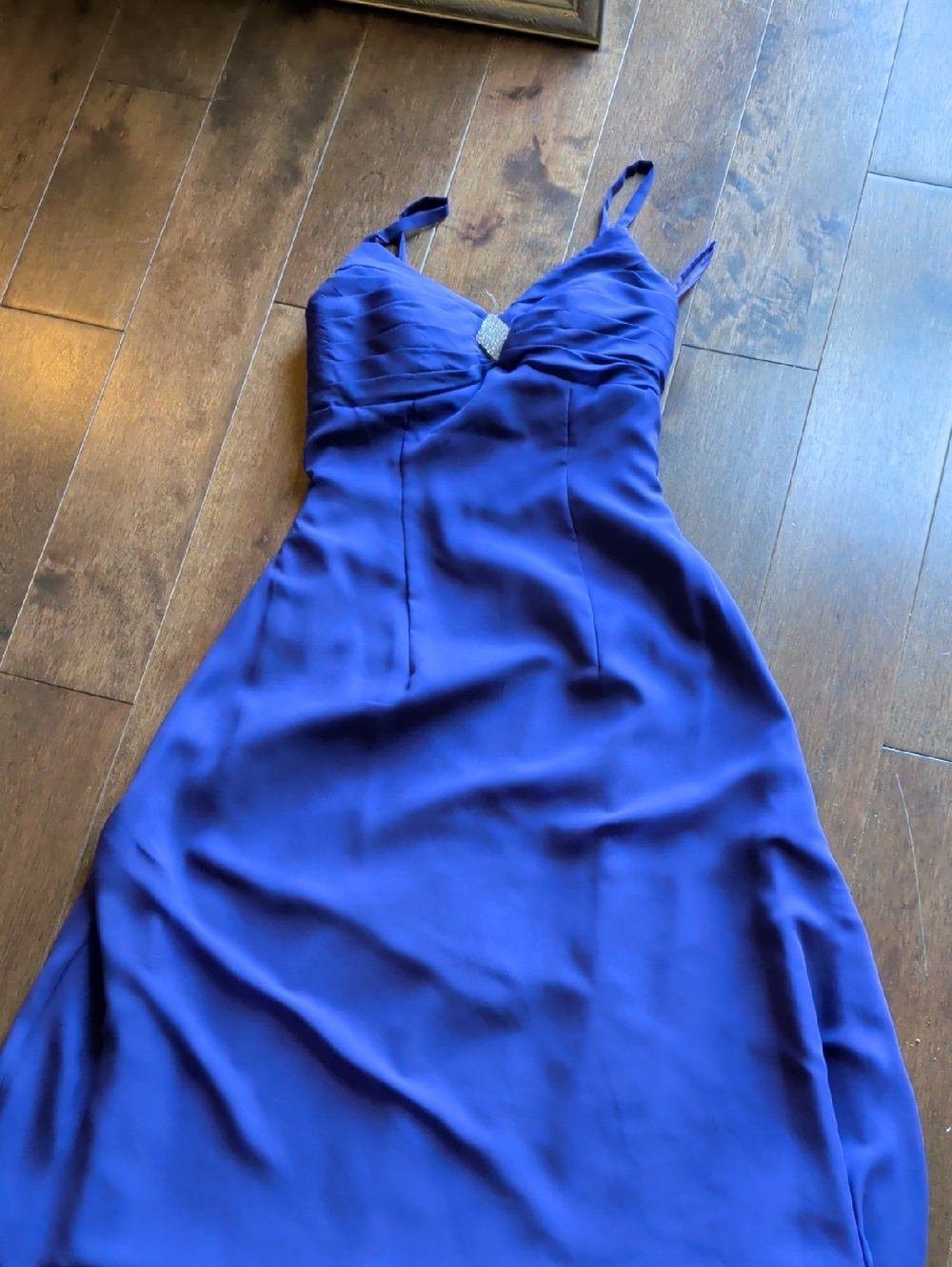Purple‎ Spaghetti Strap Evening Dress